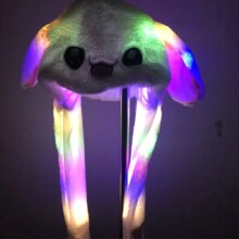 Rabbit Ears Cartoon LED Light Plush Warm Hat Rabbit Ears Cartoon LED Light Plush Warm Hat