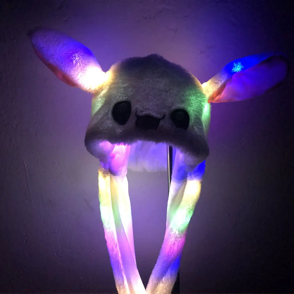 Rabbit Ears Cartoon LED Light Plush Warm Hat Rabbit Ears Cartoon LED Light Plush Warm Hat