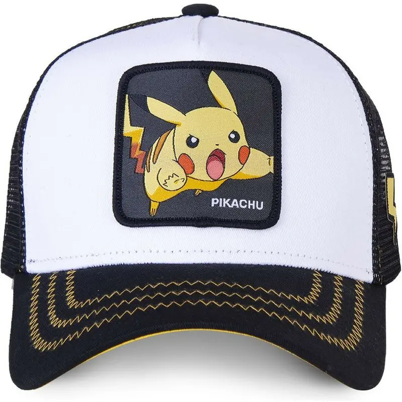 Pikachu Anime White Cotton Baseball Cap Pikachu Anime White Cotton Baseball Cap
