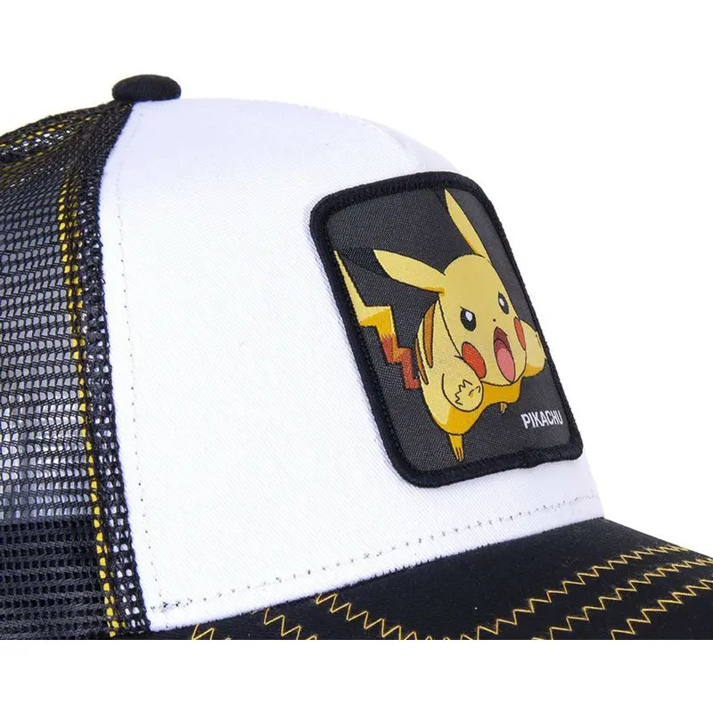 Pikachu Anime White Cotton Baseball Cap Pikachu Anime White Cotton Baseball Cap