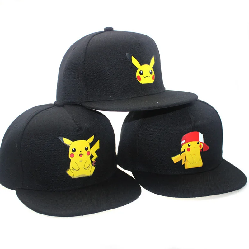 Pokemon Pikachu Cartoon Logo Printing Baseball Caps