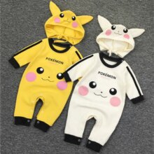 Pokemon Pikachu Anime Print Newborn Baby Costume With Hats Pokemon Pikachu Anime Print Newborn Baby Costume With Hats
