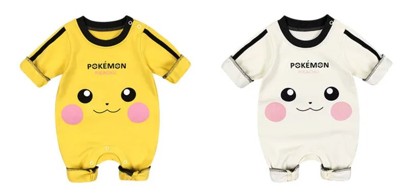 Pokemon Pikachu Anime Print Newborn Baby Costume With Hats