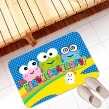 Keroppi Cartoon Big Eye Frog Print Plush Carpet Keroppi Cartoon Big Eye Frog Print Plush Carpet