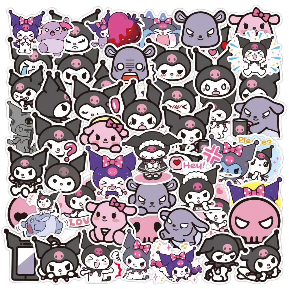 Kuromi Melody Keroppi Pekkle Gudetama Anime Style Stickers