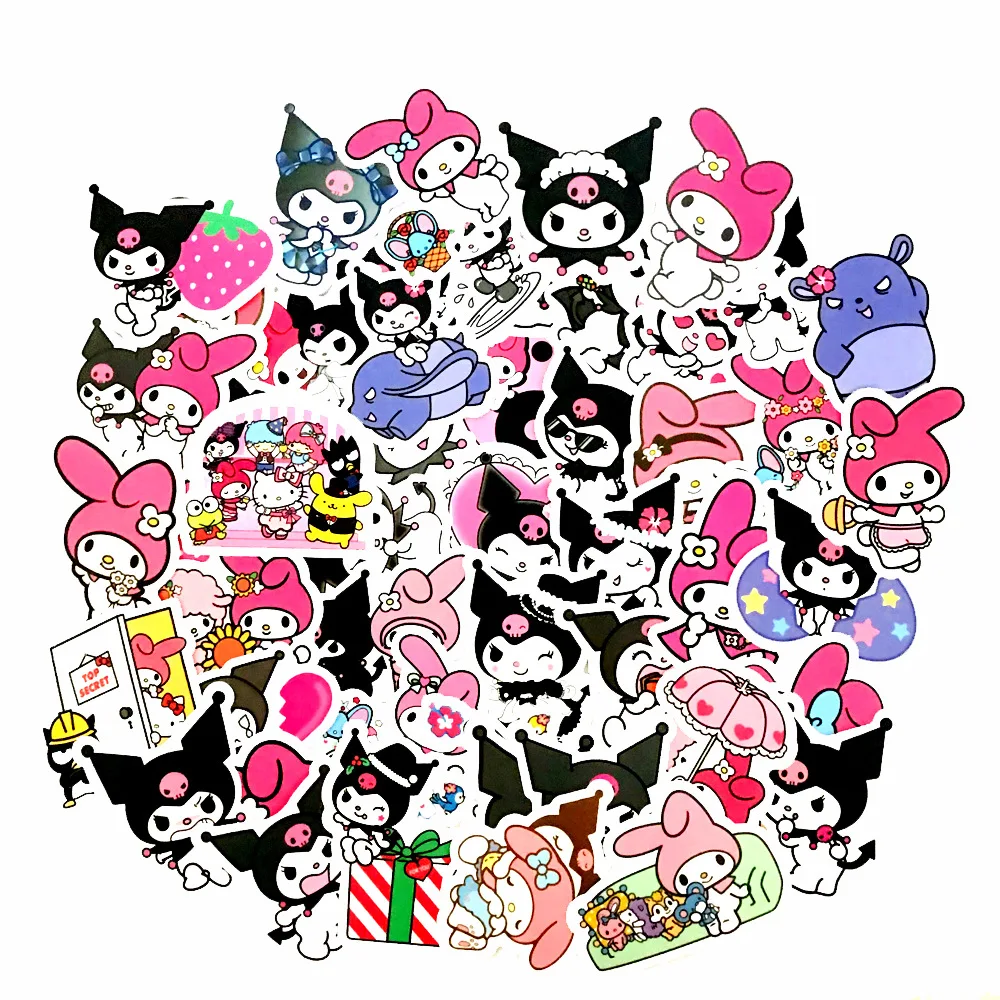 Kuromi Melody Keroppi Pekkle Gudetama Cartoon Stickers