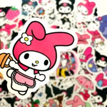 Kuromi Melody Keroppi Pekkle Gudetama Cartoon Stickers Kuromi Melody Keroppi Pekkle Gudetama Cartoon Stickers