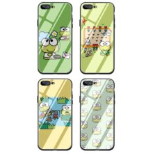Keroppi Frog Cartoon Tempered Glass TPU Phone Case Keroppi Frog Cartoon Tempered Glass TPU Phone Case