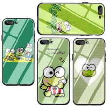 Keroppi Frog Cartoon Tempered Glass TPU Phone Case Keroppi Frog Cartoon Tempered Glass TPU Phone Case