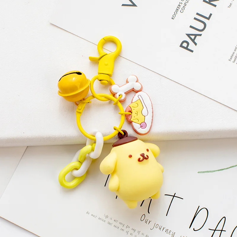 Kuromi Melody Frog Pudding Dog Penguin Cartoon Rubber Keychain