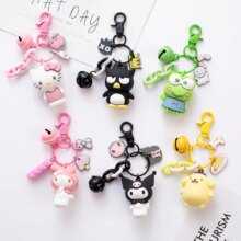 Kuromi Melody Frog Pudding Dog Penguin Cartoon Rubber Keychain Kuromi Melody Frog Pudding Dog Penguin Cartoon Rubber Keychain
