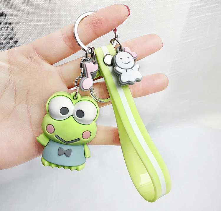 Cartoon Cat Frog KT Kuromi Penguin Kawaii Keychain