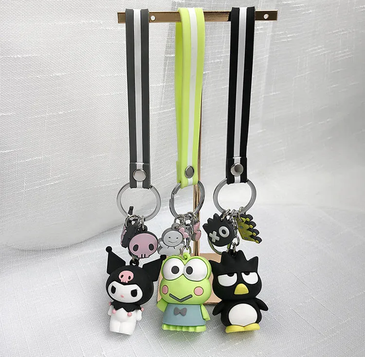Cartoon Cat Frog KT Kuromi Penguin Kawaii Keychain