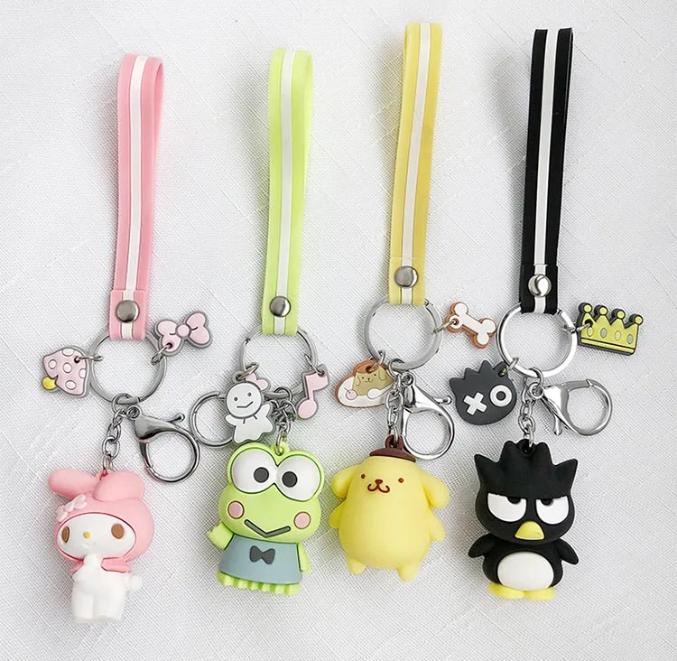 Cartoon Cat Frog KT Kuromi Penguin Kawaii Keychain
