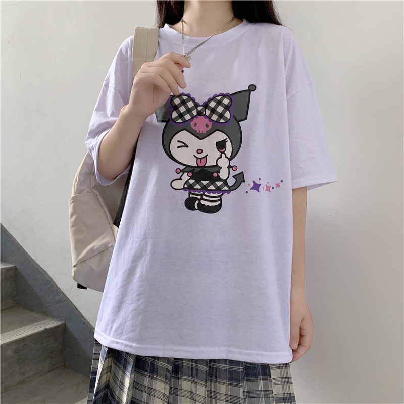 Harajuku Kuromi Cartoon O-neck T-shirt