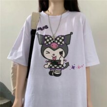 Harajuku Kuromi Cartoon O-neck T-shirt Harajuku Kuromi Cartoon O-neck T-shirt