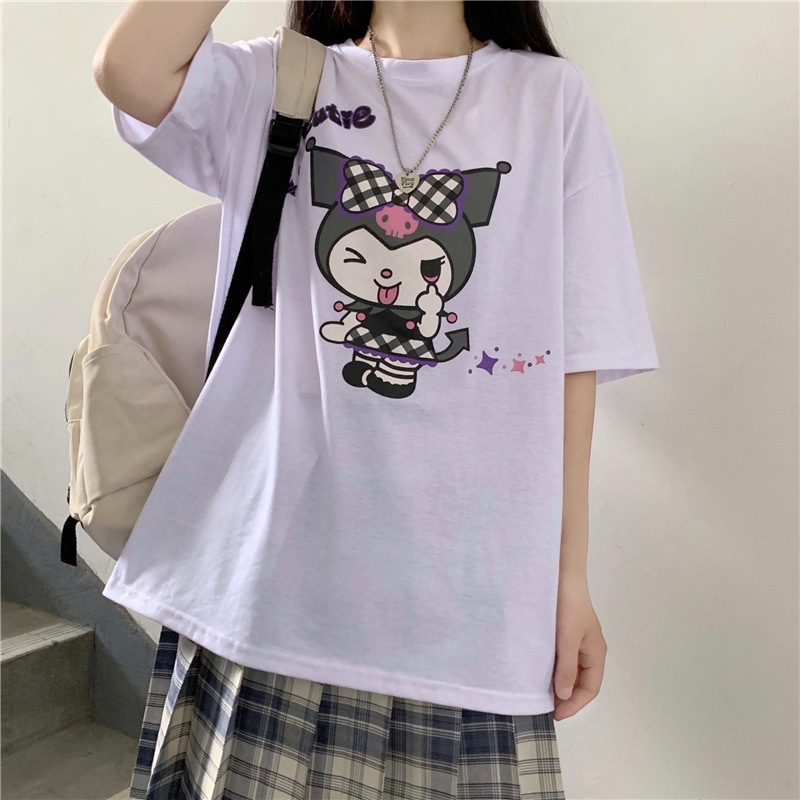 Harajuku Kuromi Cartoon O-neck T-shirt