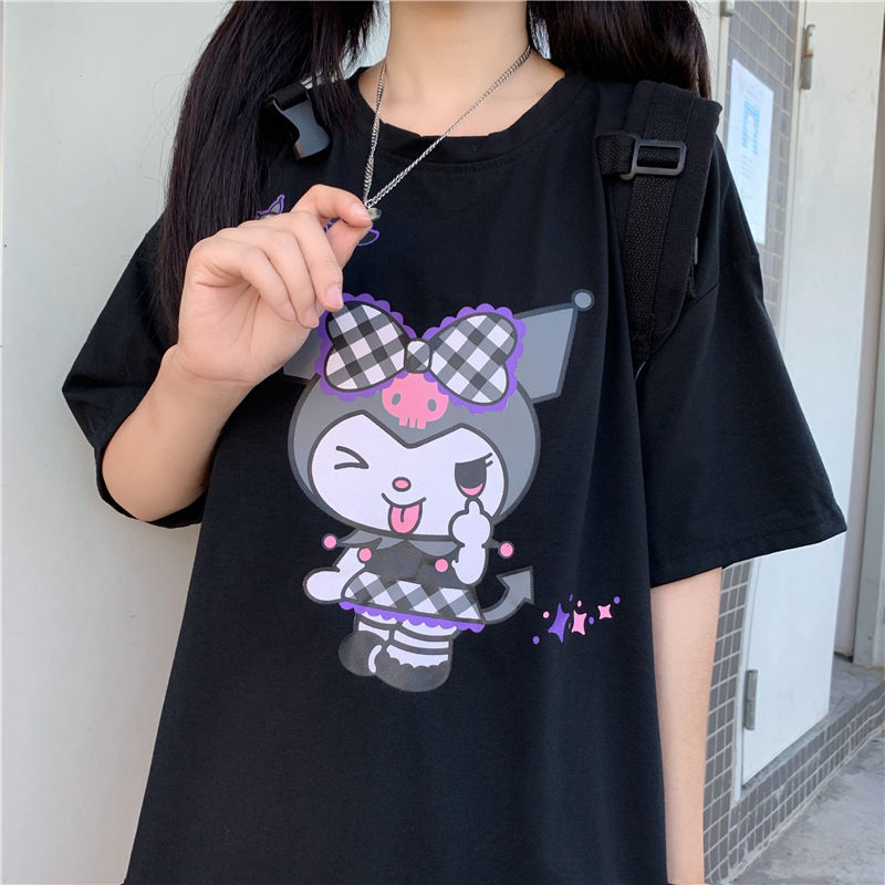 Harajuku Kuromi Cartoon O-neck T-shirt