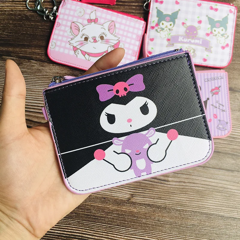 Kuromi Anime Wallet Keychain Bags
