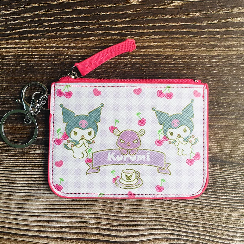 Kuromi Anime Wallet Keychain Bags
