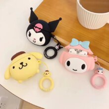 Kuromi Anime Doll Bluetooth Earphone Protective Case Kuromi Anime Doll Bluetooth Earphone Protective Case