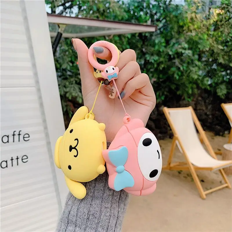 Kuromi Anime Silicone Air Pods Case Cover Kuromi Anime Silicone Air Pods Case Cover