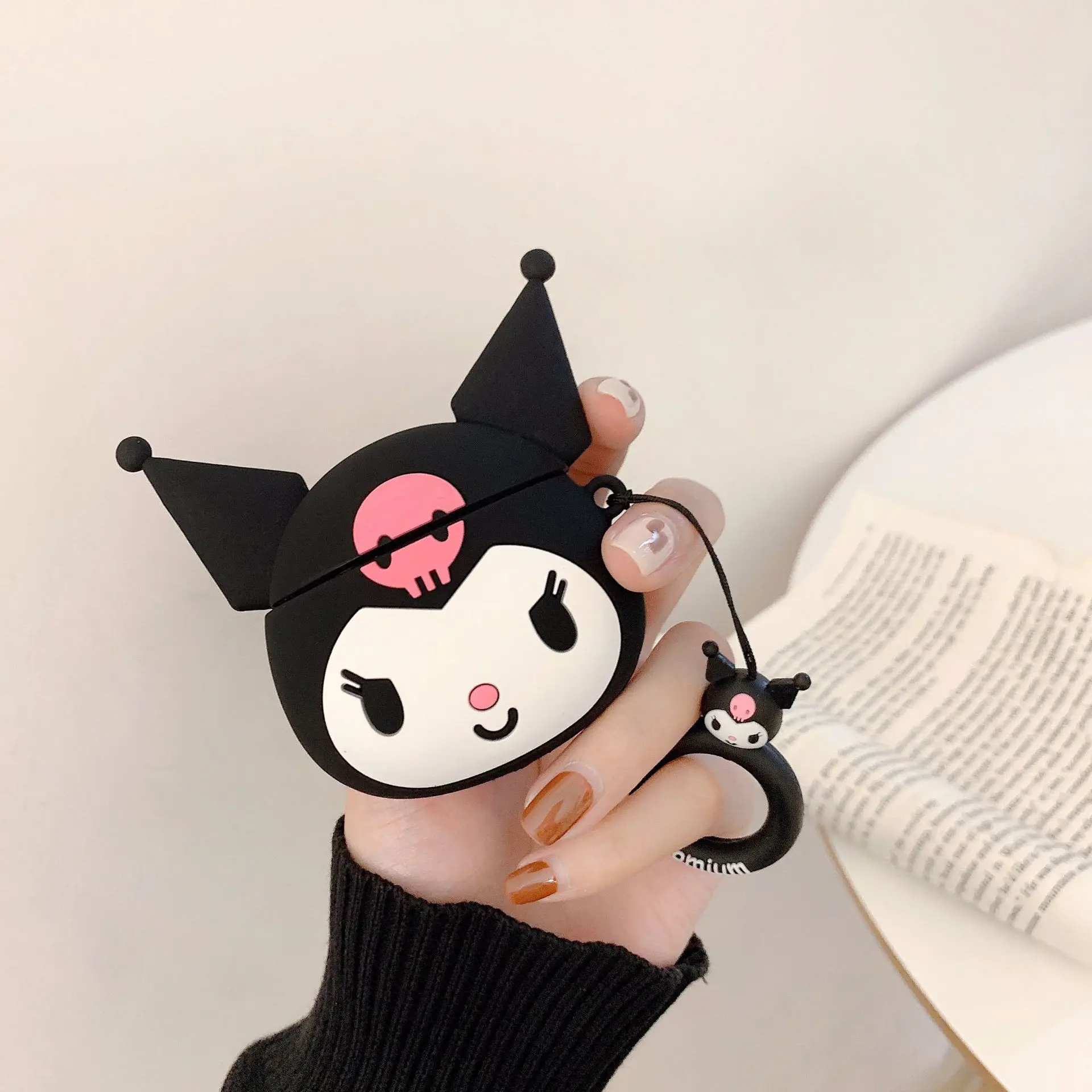 Kuromi Anime Silicone Air Pods Case Cover Kuromi Anime Silicone Air Pods Case Cover