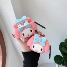 Melody Kuromi BadBadtz-Maru Silicone Earphone Case Cover Melody Kuromi BadBadtz-Maru Silicone Earphone Case Cover