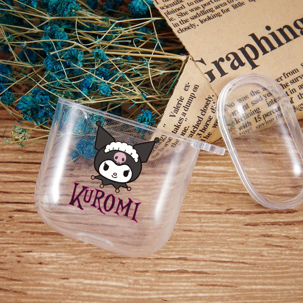 Kuromi Anime Soft Silicone Transparent Charging Bluetooth Air Pods Case
