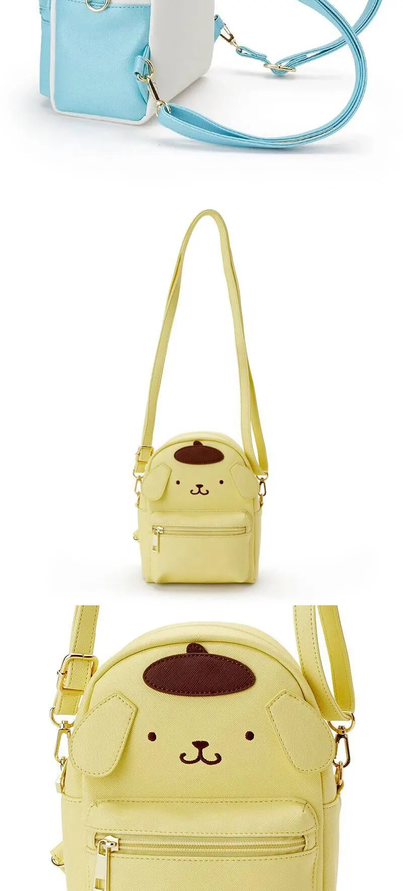 My Melody Cinnamoroll Kuromi PU Leather Small Back Pack Crossbody Bags For Women My Melody Cinnamoroll Kuromi PU Leather Small Back Pack Crossbody Bags For Women