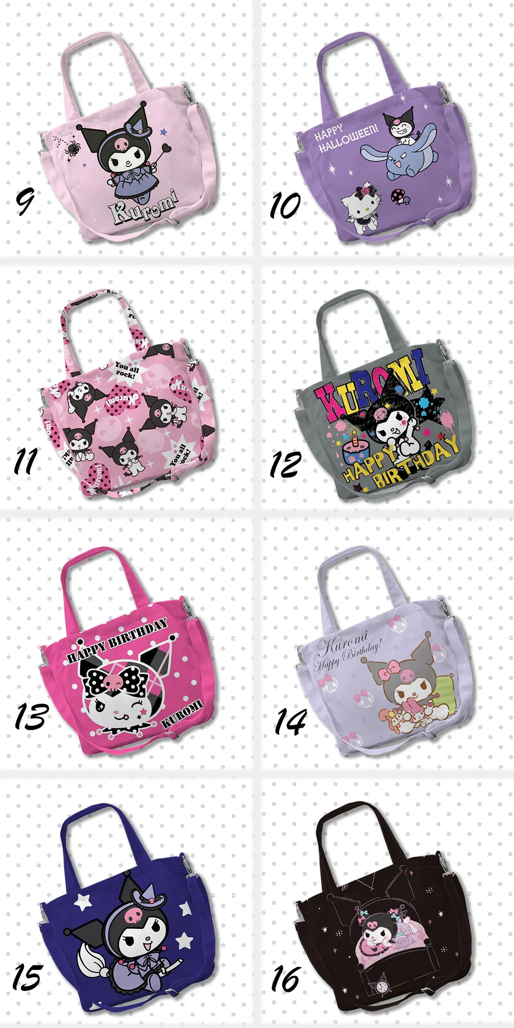 My Melody Kuromi Canvas Shoulder Large Capacity Bag My Melody Kuromi Canvas Shoulder Large Capacity Bag