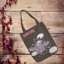Kuromi Anime Style Canvas Shoulder Bags Kuromi Anime Style Canvas Shoulder Bags