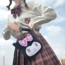 Kuromi Loli Cat Cartoon Kawaii Large Capacity Bags For Girls Kuromi Loli Cat Cartoon Kawaii Large Capacity Bags For Girls