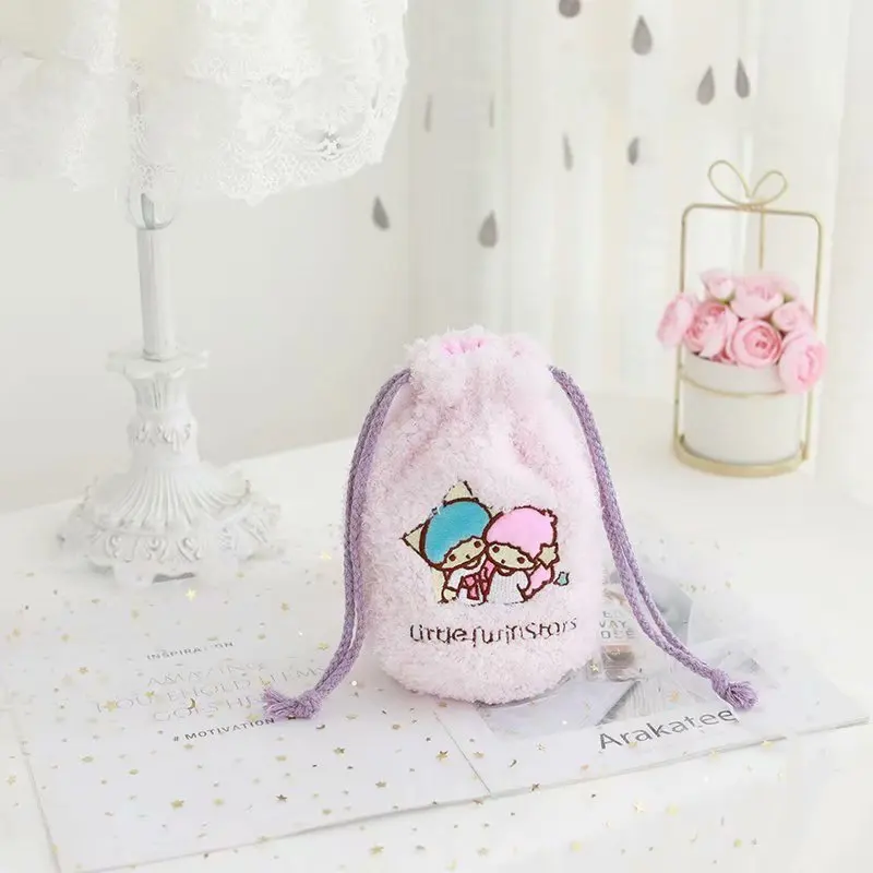 Hello Kitty My Melody Cinnamoroll Little Twin Star PomPomPurin Kuromi Cosmetic Drawstring Pocket Bag Hello Kitty My Melody Cinnamoroll Little Twin Star PomPomPurin Kuromi Cosmetic Drawstring Pocket Bag
