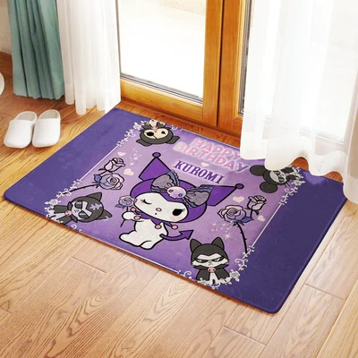 Kuromi Melody Anime Home Decoration Floor Mat Carpets Kuromi Melody Anime Home Decoration Floor Mat Carpets