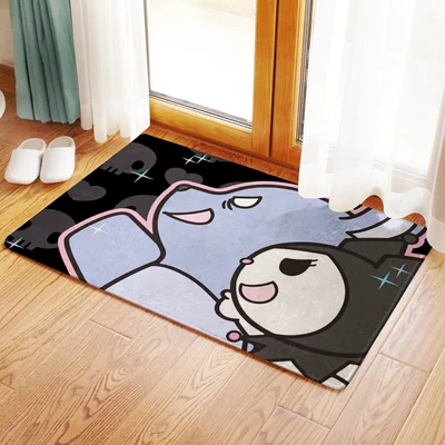 Kuromi Melody Anime Home Decoration Floor Mat Carpets Kuromi Melody Anime Home Decoration Floor Mat Carpets