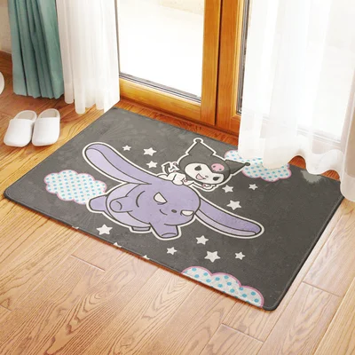 Kuromi Melody Anime Home Decoration Floor Mat Carpets Kuromi Melody Anime Home Decoration Floor Mat Carpets