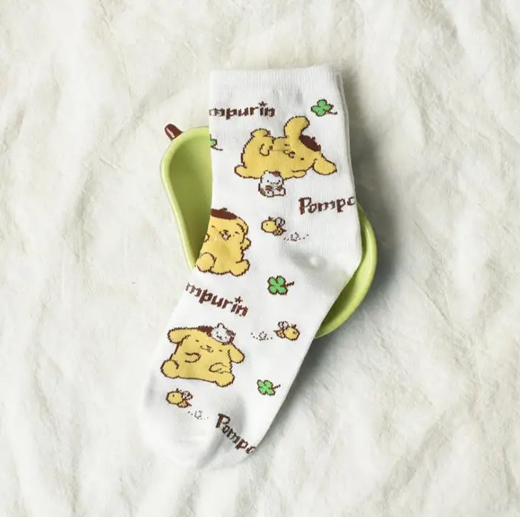 My Melody Purin Pudding Dog Frog Kuromi Gudetama Anime Socks
