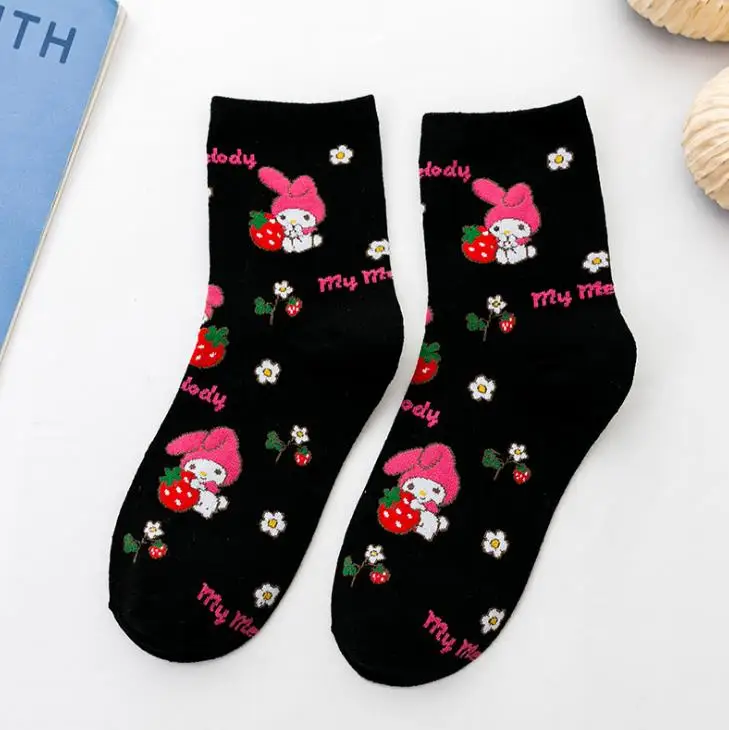 My Melody Purin Pudding Dog Frog Kuromi Gudetama Anime Socks