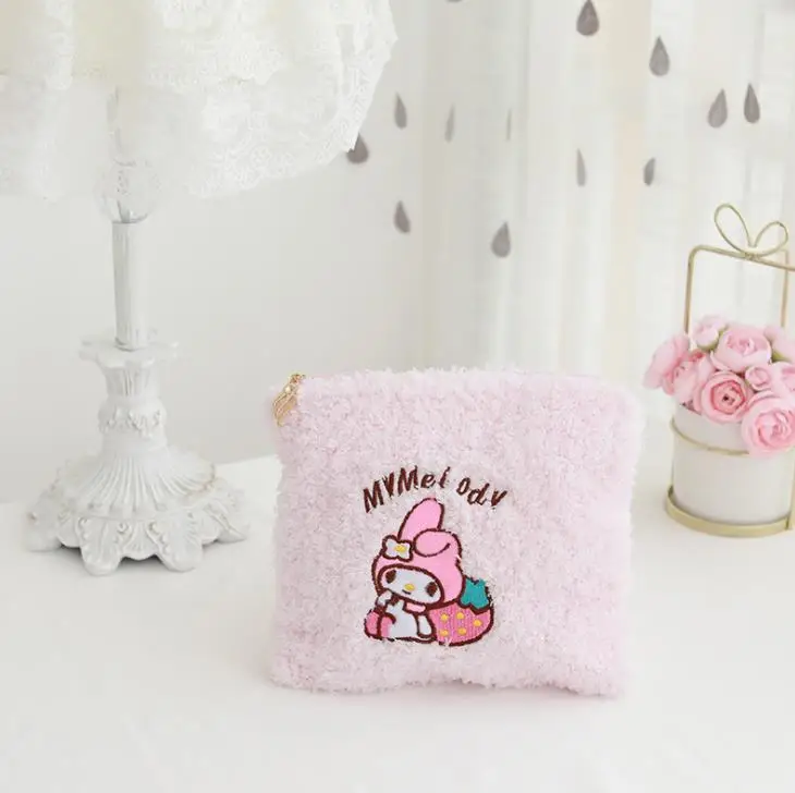 My Melody Pudding Cinnamoroll Dog Kuromi Plush Portable Storage Coin Bag My Melody Pudding Cinnamoroll Dog Kuromi Plush Portable Storage Coin Bag