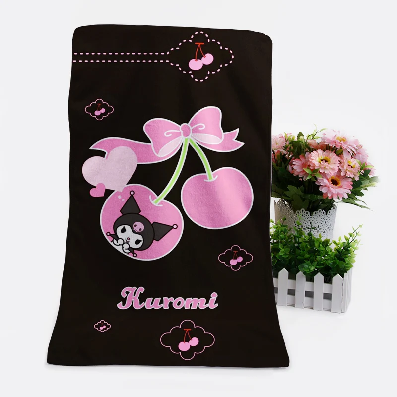 Kuromi Anime Style Soft Bath Towels