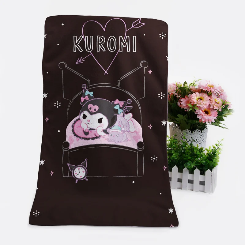 Kuromi Anime Style Soft Bath Towels