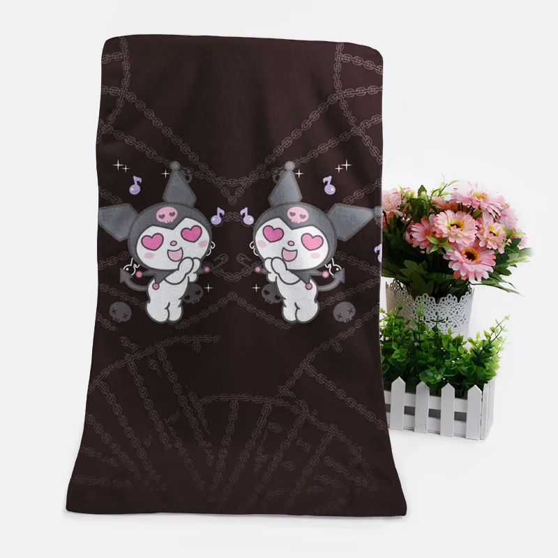 Kuromi Anime Style Soft Bath Towels
