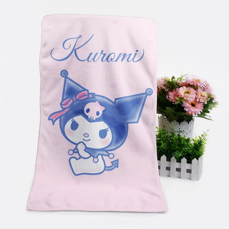 Kuromi Anime Style Soft Bath Towels