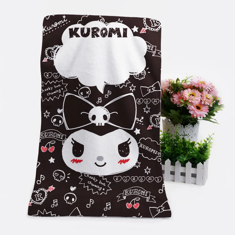 Kuromi Anime Style Soft Bath Towels