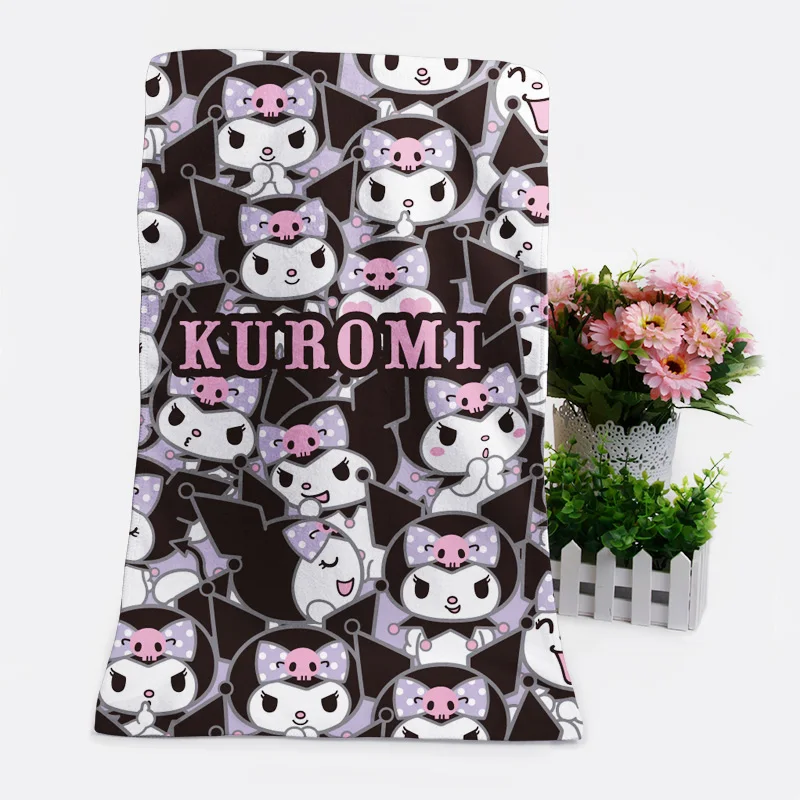 Kuromi Anime Style Soft Bath Towels