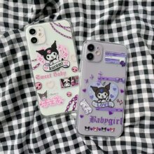 Kuromi My Melody Anime Soft TPU iPhone Case Kuromi My Melody Anime Soft TPU iPhone Case