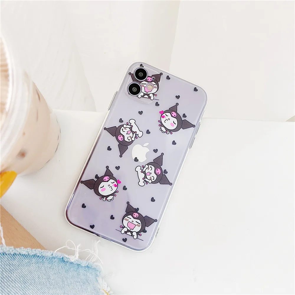 Kuromi My Melody Anime Clear Soft TPU Phone Case