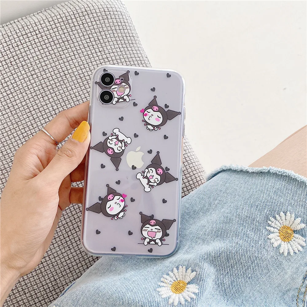 Kuromi My Melody Anime Clear Soft TPU Phone Case