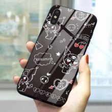 Kuromi Tempered Glass Phone Cover For iPhone Kuromi Tempered Glass Phone Cover For iPhone